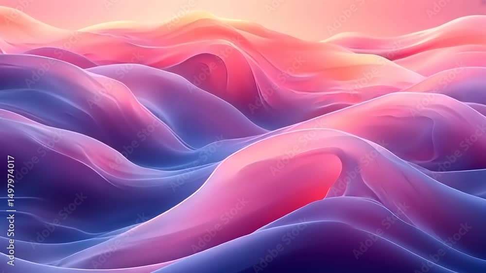 Poster abstract colorful gradient waves flowing animation background, ideal for presentation