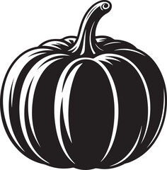 Pumpkin Silhouette Black Vector | Halloween Clipart Illustration Vector Format