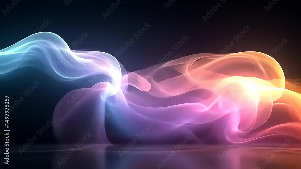 Poster abstract colorful smoke animation background for motion graphics and visual effects