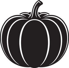 Pumpkin Silhouette Black Vector | Halloween Clipart Illustration Vector Format