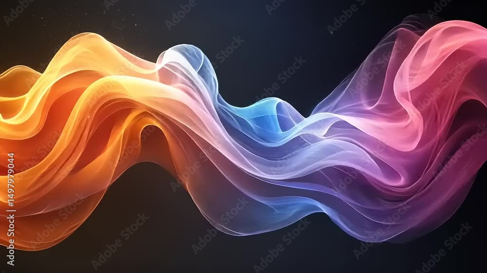 Poster abstract colorful wave background animation, smooth gradient motion graphic, dynamic visuals