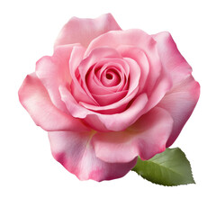 A close up shot of a pink rose with delicate petals against a black background in soft lighting