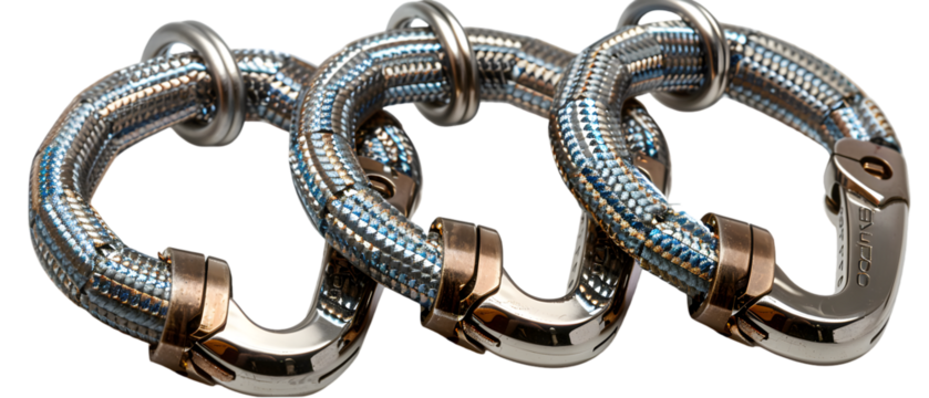 Linked Metal Rings Design.