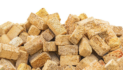 shell rock material isolated on white