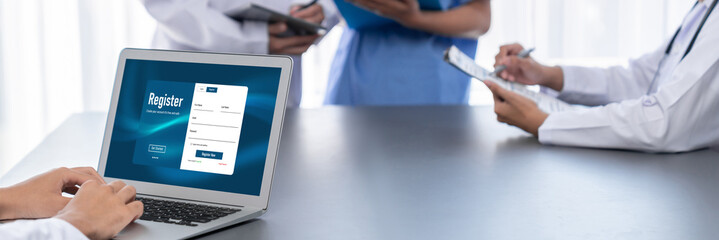 Online registration form for brisk form filling on the internet website
