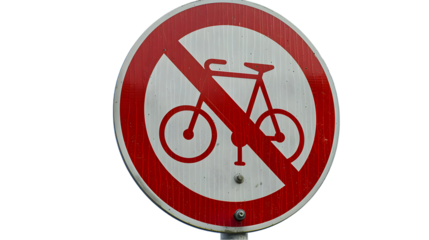 No Bikes Allowed Sign.