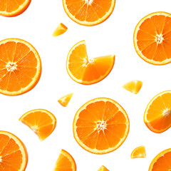 A Delicious Array of Sliced Oranges Juxtaposed Against A Sleek Transparent Backdrop Creating An Elegant Visual