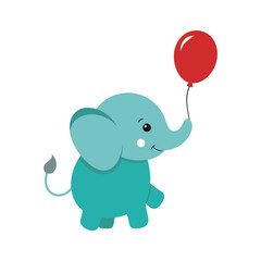 elephant with balloons