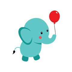 elephant with balloon
