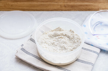 高加水パンの生地作り　