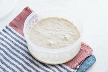 一次発酵したフォカッチャ生地