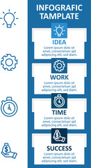 Flat Infographic Web Icons – Vector Symbol Set for Business and Network Projects