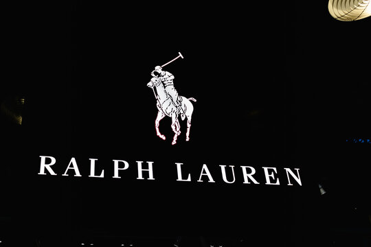 Ralph Lauren Storefront Logo. Elegant Branding Display. London, UK, 4 July 2023