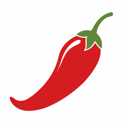 Hot Pepper Silhouette icon on white background
