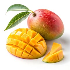 Mango Fresh Fruit with White Background