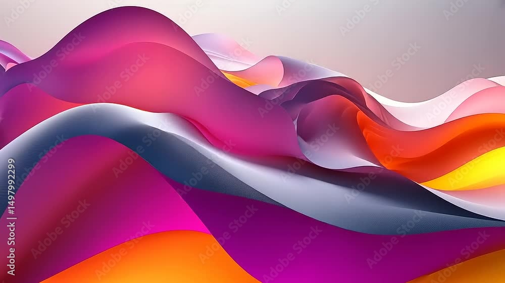 Poster abstract flowing color landscape background with smooth waves and vibrant hues