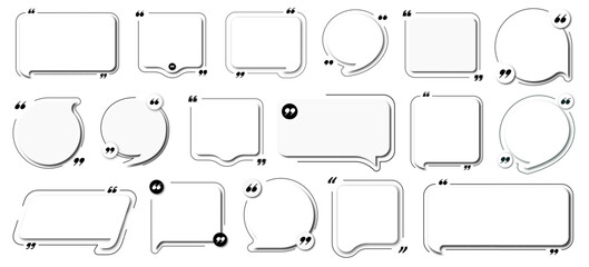 Quote banner with copy space speech bubble for social media post, testimonial banners, text box vector