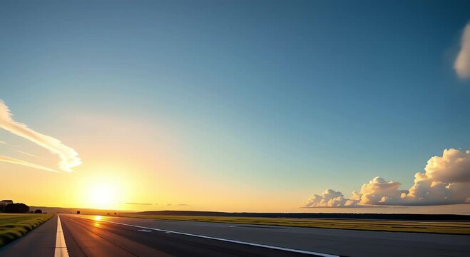 large passenger jet taking airport
