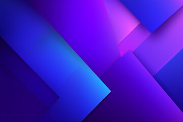 Fototapeta premium Abstract geometric shapes with gradient color transitions in shades of blue and purple