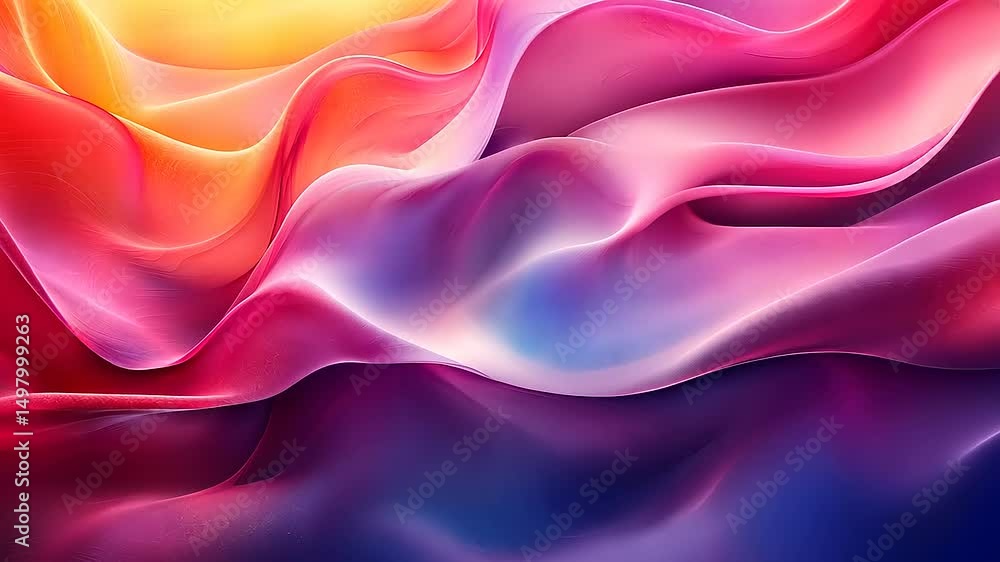 Poster abstract fluid art background animation with colorful gradient waves and smooth flow