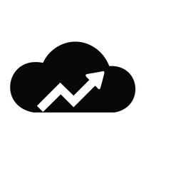 Cloud computing growth upward trend success