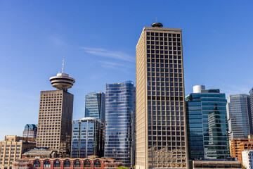Modern Downtown Vancouver Skyline Featuring Iconic Urban Architecture and Structures