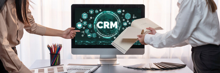 Customer relationship management system on brisk computer for CRM business and enterprise