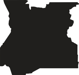 Angola map silhouette vector style with white background