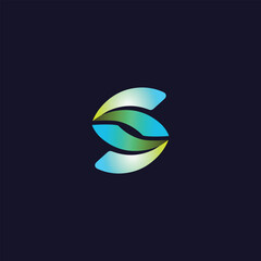 S gradient Letter logo