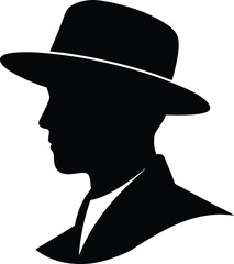 man with hat vector illustration 