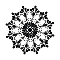 Abstract decorative mandala line art