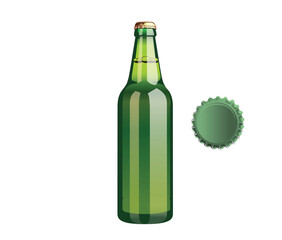 green beer bottle