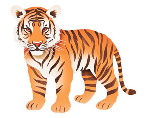 Obraz premium PNG Tiger cub wildlife animal mammal.