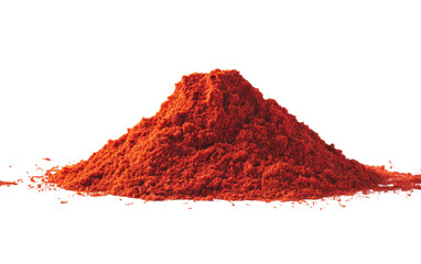 Pile of red powder on a white background