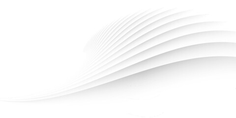 Abstract  white and gray color, modern design stripes background with geometric round shape. Vector illustration.