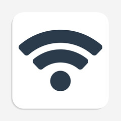 Wi-Fi Signal Vector Icon – Wireless Internet Symbol for Guest Rooms