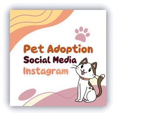 Adopt, don't shop! Creative square banner template. Naive illustration with young woman, who hugging her adopted dog with big heart on background. Flat style. Kawaii clip art with french bulldog.