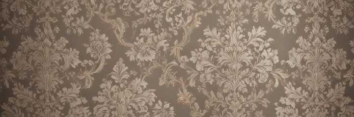 Obraz premium Subtle damask with repeating floral motifs, luxurious feel, motif, home decor