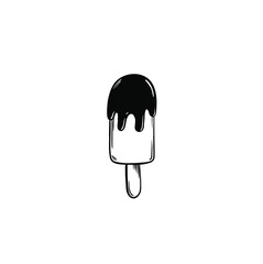 Doodle ice cream vector illustration. Popsicle.