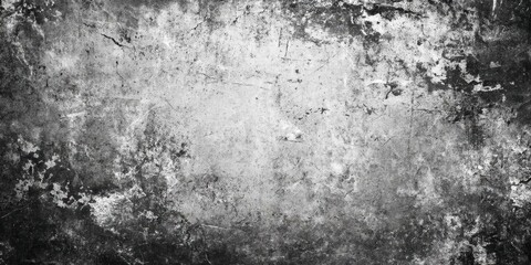 Obraz premium Grungy Black and White Vintage Wall Texture for Creative Projects