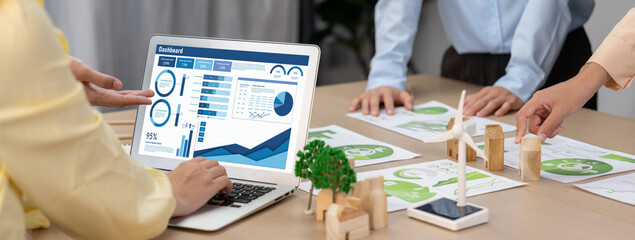 Business data dashboard provide business intelligence analytic for marketing strategy planning...