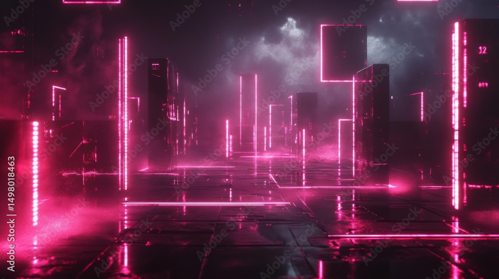 Poster navigating the dark cyberspace streaming binary world digital realm futuristic environment immersive