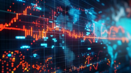 Obraz premium Analyzing the impact of digital financial reports on economic trends in global markets a comprehensive data visualization approach