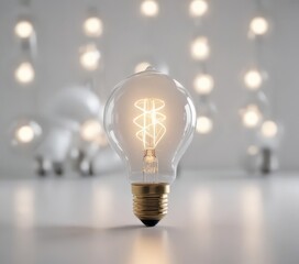 Energy-efficient and incandescent bulbs reflect on white surface , halogen, domestic