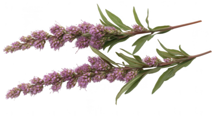 Charming Blossom Sprigs with Delicate Pink Flowers on PNG transparent background
