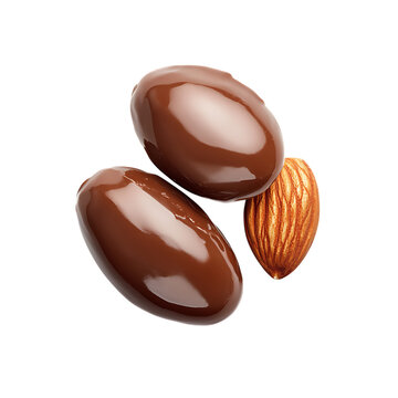 Chocolate-Covered Almonds dessert on Transparent png