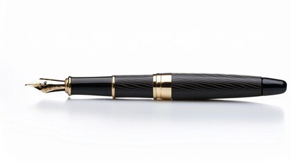 Fototapeta premium artistic fountain pen isolated on white or white background