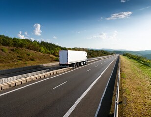 white articulated lorry on motorway