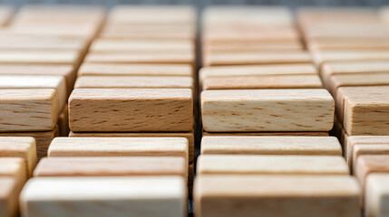 Wooden Spacer Blocks Grid Alignment Precision Craftsmanship Miniature Woodworking Geometric Pattern Tiny Structures Organized Arrangement Wood Texture Design Element Small Scale Carpentry
