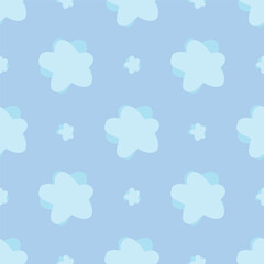 Cute hand-drawn pattern with stars. Magical drawings for the decor of the children's room.